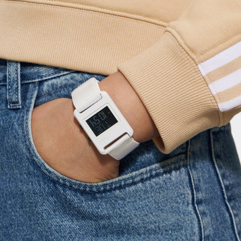 ADIDAS AOST23064 Watch - Retro Pop Digital Watch 1-Year Warranty Stylish White Color Lightweight Design (Image 5)