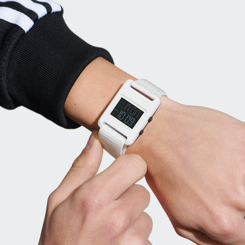 ADIDAS AOST23064 Watch - Retro Pop Digital Watch 1-Year Warranty Stylish White Color Lightweight Design (Image 6)