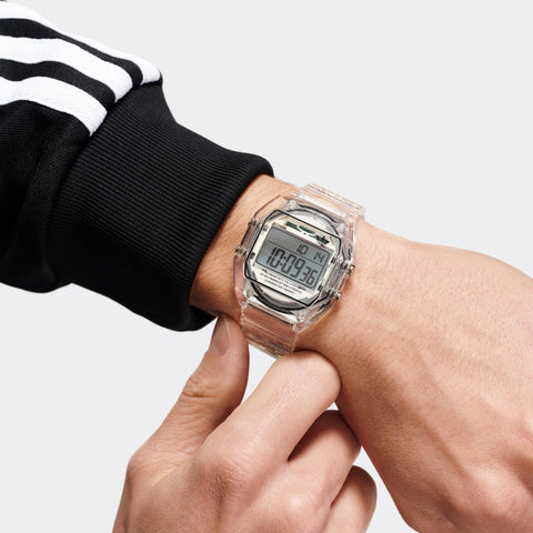 ADIDAS AOST24061 Digital Two Crystal 1-Year Warranty Clear Lightweight Stylish Design