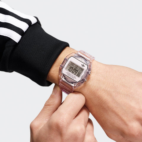 AOST24066 Digital Two Crystal Clear Pink Stylish Design Water Resistant 1-Year Warranty Authentic