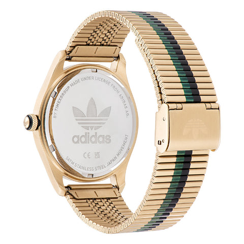 ADIDAS AOSY22526 Gold Stainless Steel 1-Year Warranty Water Resistant Stylish Design