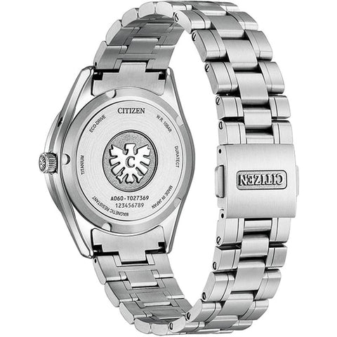 Citizen Men's Watch The CITIZEN High Precision Solar-Powered Eco-Drive Annual Deviation ±5 Seconds Eagle Feather Pattern Dial AQ4100-57E