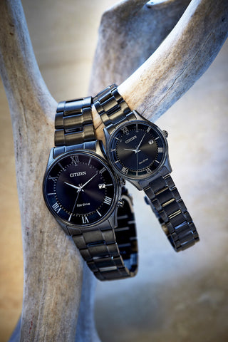 "Citizen Men's Watch - Citizen Collection Solar Powered Eco-Drive Radio Watch Pair Model AS1064-53E"