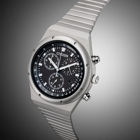 CITIZEN AT2540-57E Watch - Men's RECORD LABEL Eco-Drive 1984 Chronograph Watch (Image 4)