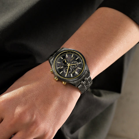 CITIZEN AT2576-68E Limited Edition Eco-Drive Solar Powered 50th Anniversary Elegant Black Design