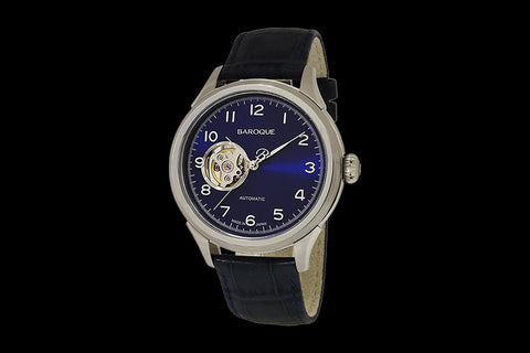 BA3001S-03NV V Baroque Mechanical Watch Elegant Navy Design Automatic Movement Water Resistant 42mm Case