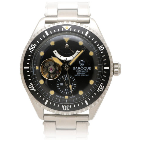 BA3006S-02M M Baroque Mechanical Watch Classic Black Design Automatic Movement Water Resistant Stylish Elegance