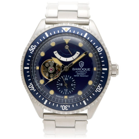 BA3006S-03M M Baroque Mechanical Watch Navy Blue Automatic Water Resistant Elegant Design