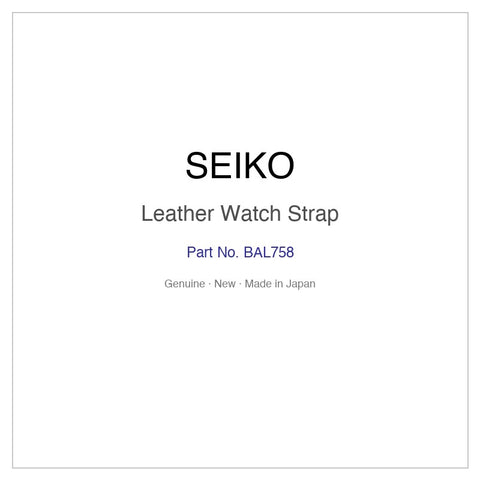 SEIKO BAL758 Leather Watch Strap for SILAAB04 SILAAB04Y and More Models