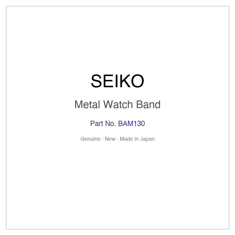 SEIKO BAM130 Metal Watch Band for SILAN001 SILAN001Y and More Models