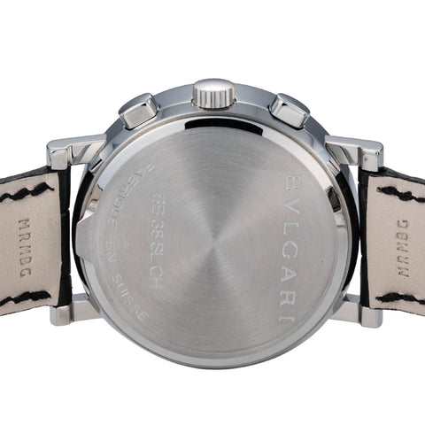 BVLGARI BB38BSLDCH Luxurious Swiss Made Timepiece Elegant Black Dial Stainless Steel Case Water Resistant