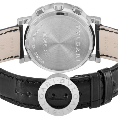 BVLGARI BB38WSLDCHN Luxury Swiss Quartz White Dial Stainless Steel Case Water Resistant 2-Year Warranty