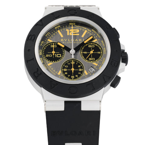 BVLGARI BBALU40GRANTURI Aluminium Watch 2-Year Warranty Grey Stylish Design Lightweight Comfort