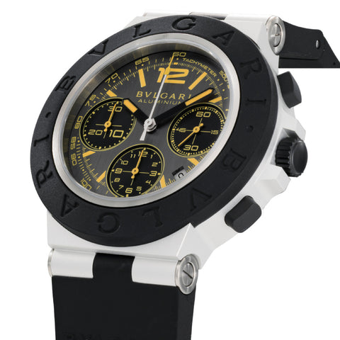 BVLGARI BBALU40GRANTURI Aluminium Watch 2-Year Warranty Grey Stylish Design Lightweight Comfort