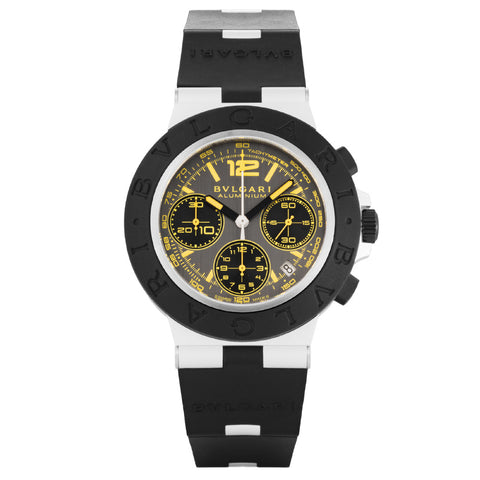 BVLGARI BBALU40GRANTURI Aluminium Watch 2-Year Warranty Grey Stylish Design Lightweight Comfort