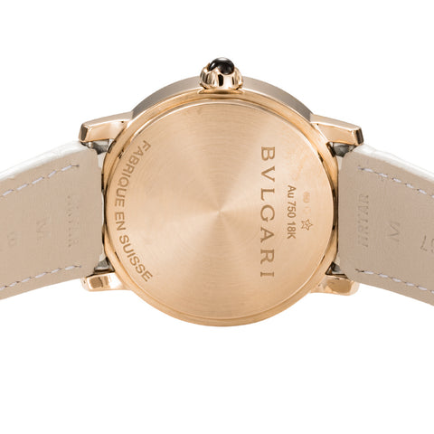 BVLGARI BBLP33WGDL12 Elegant White Pearl Dial 2-Year Warranty Swiss Made Luxury Watch