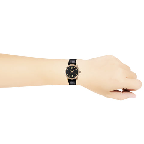 BVLGARI BBP39BGLD Luxury Black Dial Stylish Design 2-Year Warranty Swiss Automatic Movement