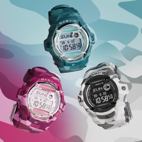 CASIO BG169CMB8JF Baby-G Camouflage Gray Shock Resistant Water Resistant Stylish Design