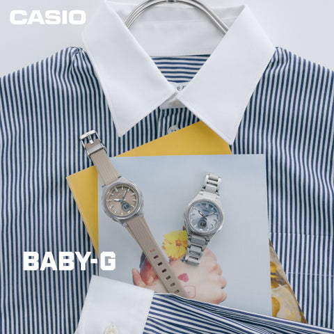 CASIO BGA-3000-5AJF Solar Powered Stylish Beige Design Shock Resistant Water Resistant