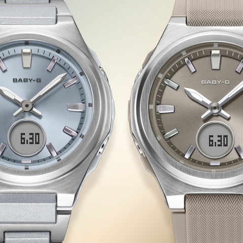 CASIO BGA-3000-5AJF Solar Powered Stylish Beige Design Shock Resistant Water Resistant