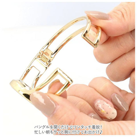 BL1168 J-AXIS Bangle Watch Silver Stylish Design Durable Stainless Steel Water Resistant