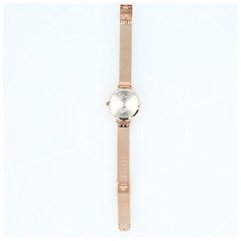 Sun Flame BL1212-G Elegant Mesh Strap Watch Stylish Gold Finish Water Resistant Durable Design