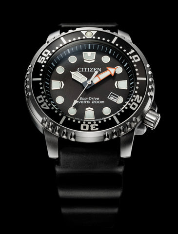 CITIZEN BN0156- 05E 5E Eco-Drive technology 200m water resistance luminous hands durable rubber strap