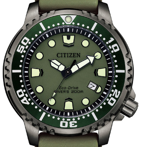 CITIZEN Eco-Drive BN0157-11X グリーン Citizen Men's Watch - PROMASTER MARINE Series Eco-Drive