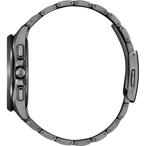 Citizen Men's ATTESA Solar Powered Eco-Drive Radio-Controlled Direct Flight Moon Phase Black Titanium Series Watch BY1006-62E