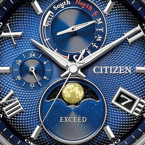 Citizen Men's EXCEED Solar Eco-Drive Radio Controlled Watch with Direct Flight and Moon Phase BY1020-61L