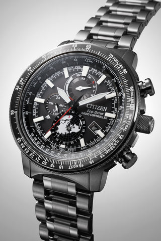 Citizen Men's Watch PROMASTER SKY Series Solar Powered Eco-Drive Radio Controlled Direct Flight Geo-Trekker BY3005-56G