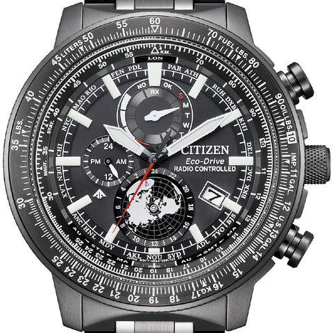Citizen Men's Watch PROMASTER SKY Series Solar Powered Eco-Drive Radio Controlled Direct Flight Geo-Trekker BY3005-56G