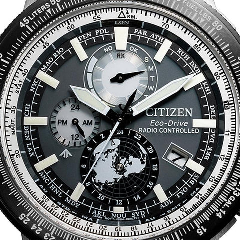 Citizen Men's Watch Promaster Sky Series Solar Powered Eco-Drive Radio-Controlled Direct Flight Geo-Trekker BY3006-53H
