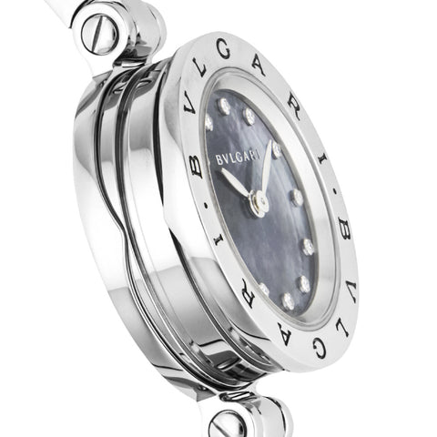 BVLGARI BZ23BSS12M B-ZERO1 2-Year Warranty Blue Stainless Steel Elegant Design Timeless Luxury