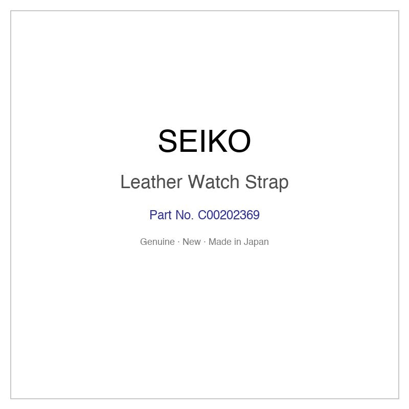 SEIKO C00202369 Leather Watch Strap for SBGA092 SBGA092J and More Models
