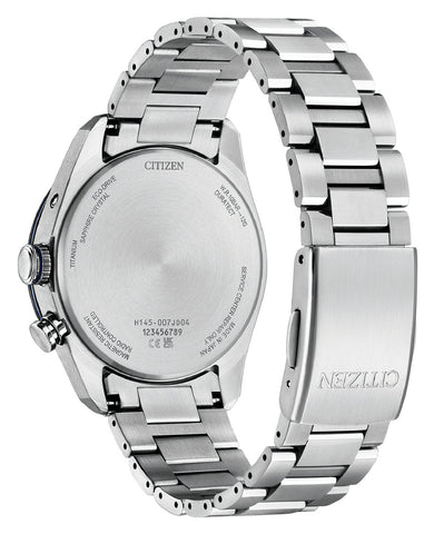 Citizen Men's Watch ATTESA UNITE with BLUE Eco-Drive Radio Controlled Direct Flight ACT Line CB0288-65L