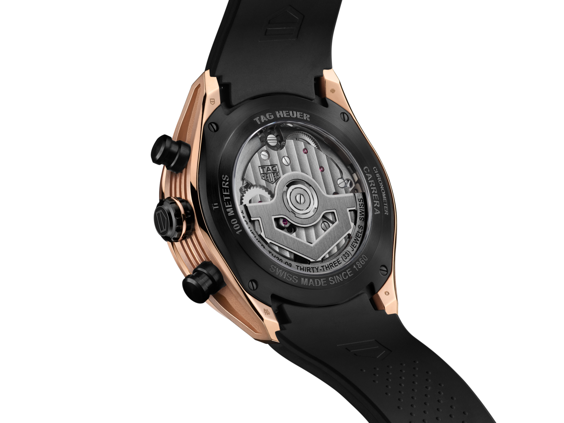 TAG Heuer CBU5050.FT6273 Watch - Swiss Automatic Chronograph Black Rubber Strap Water Resistant 100m (Image 2)