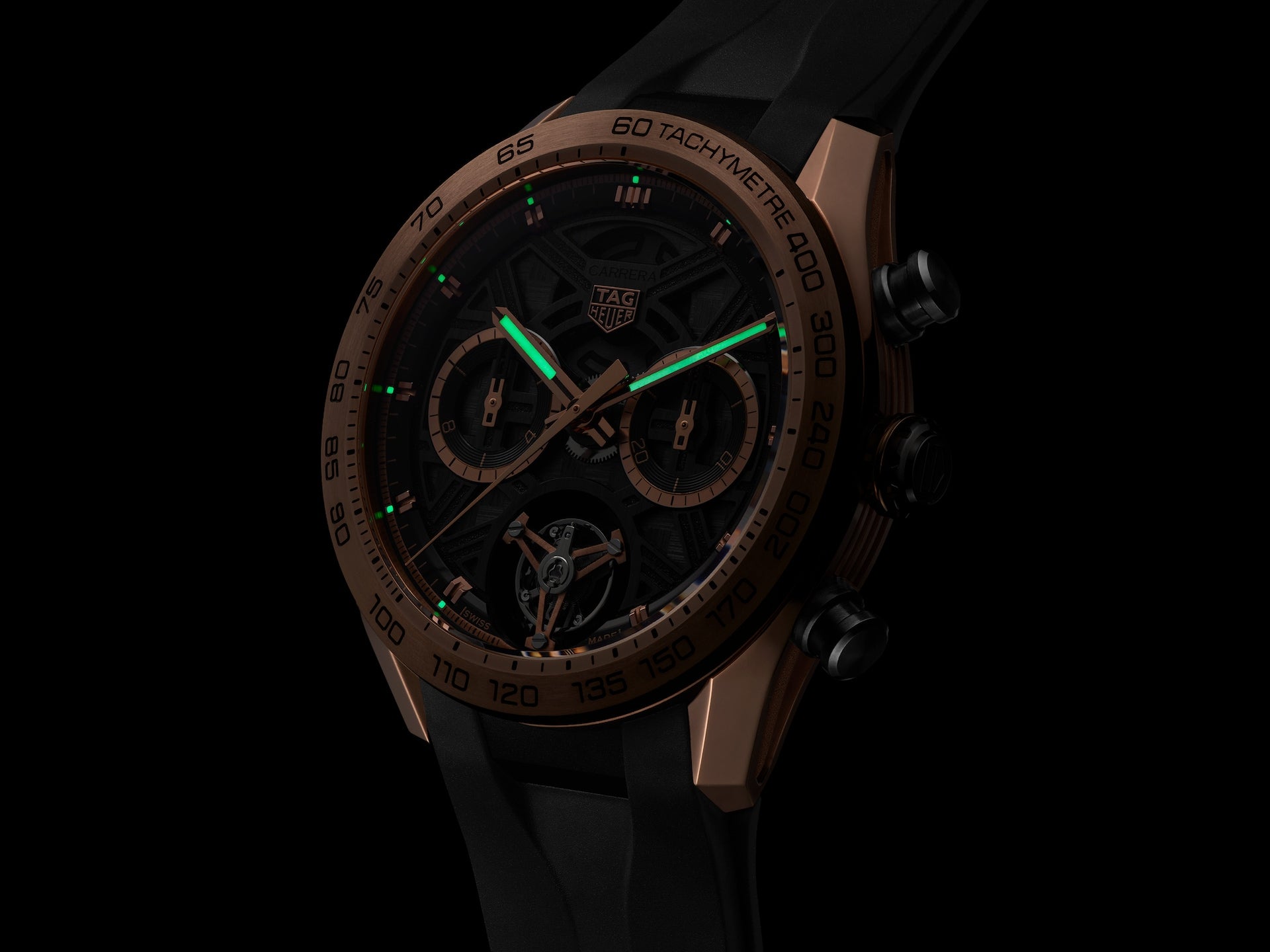 TAG Heuer CBU5050.FT6273 Watch - Swiss Automatic Chronograph Black Rubber Strap Water Resistant 100m (Image 3)