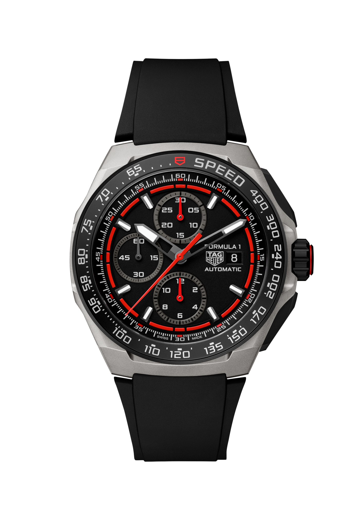 TAG Heuer CBZ2082.FT8096 Watch - Swiss Automatic Chronograph 300m Water Resistant Black Rubber Strap (Image 5)