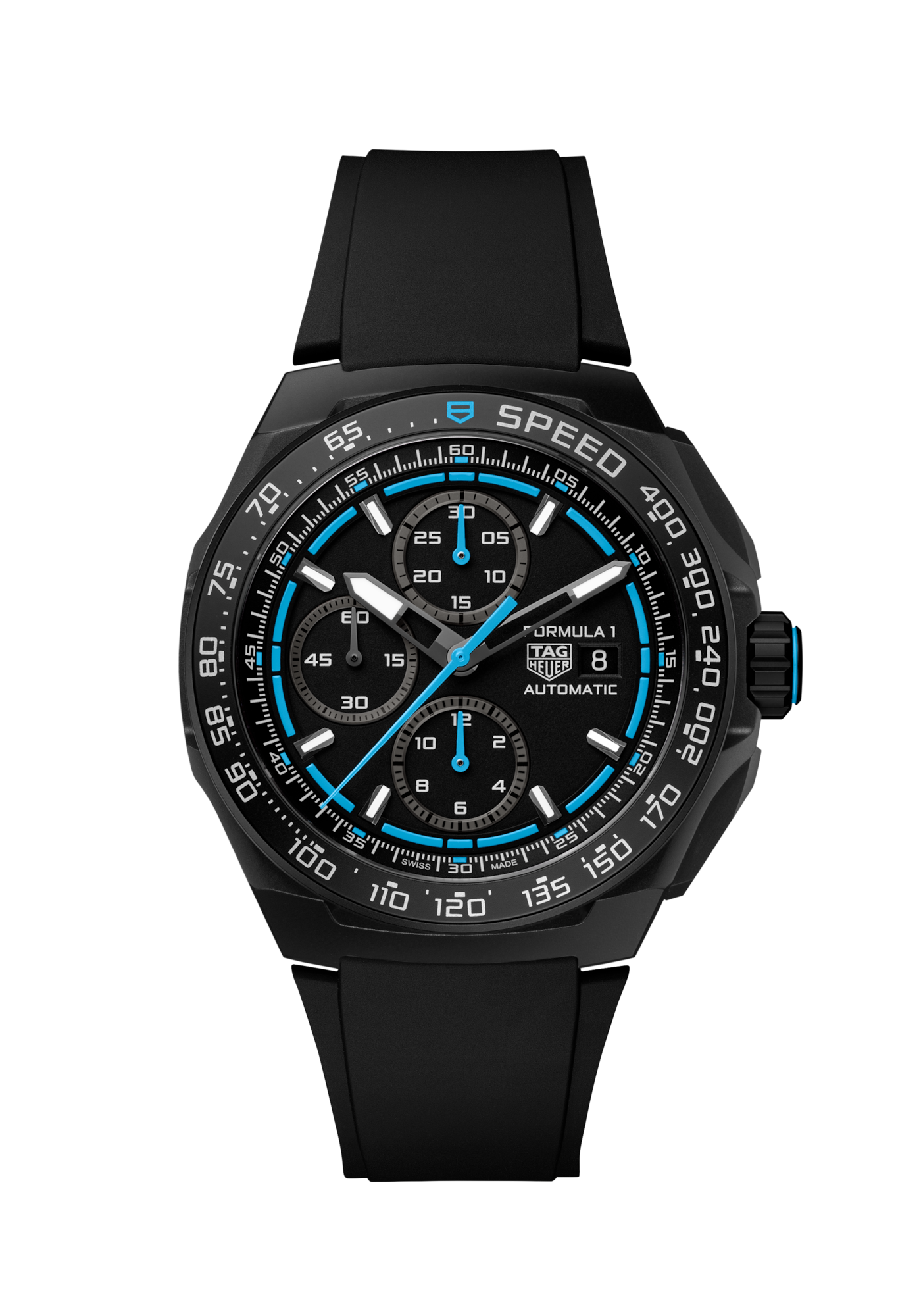 TAG Heuer CBZ2084.FT8097 Watch - Swiss Automatic Movement 300m Water Resistance Black Rubber Strap Elegant Design (Image 5)