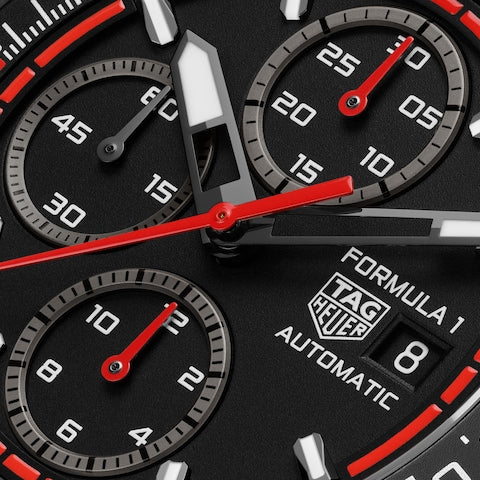 TAG Heuer CBZ2085.FT8093 Watch - Swiss Automatic Chronograph Black Rubber Strap Sapphire Crystal Water Resistant 200m