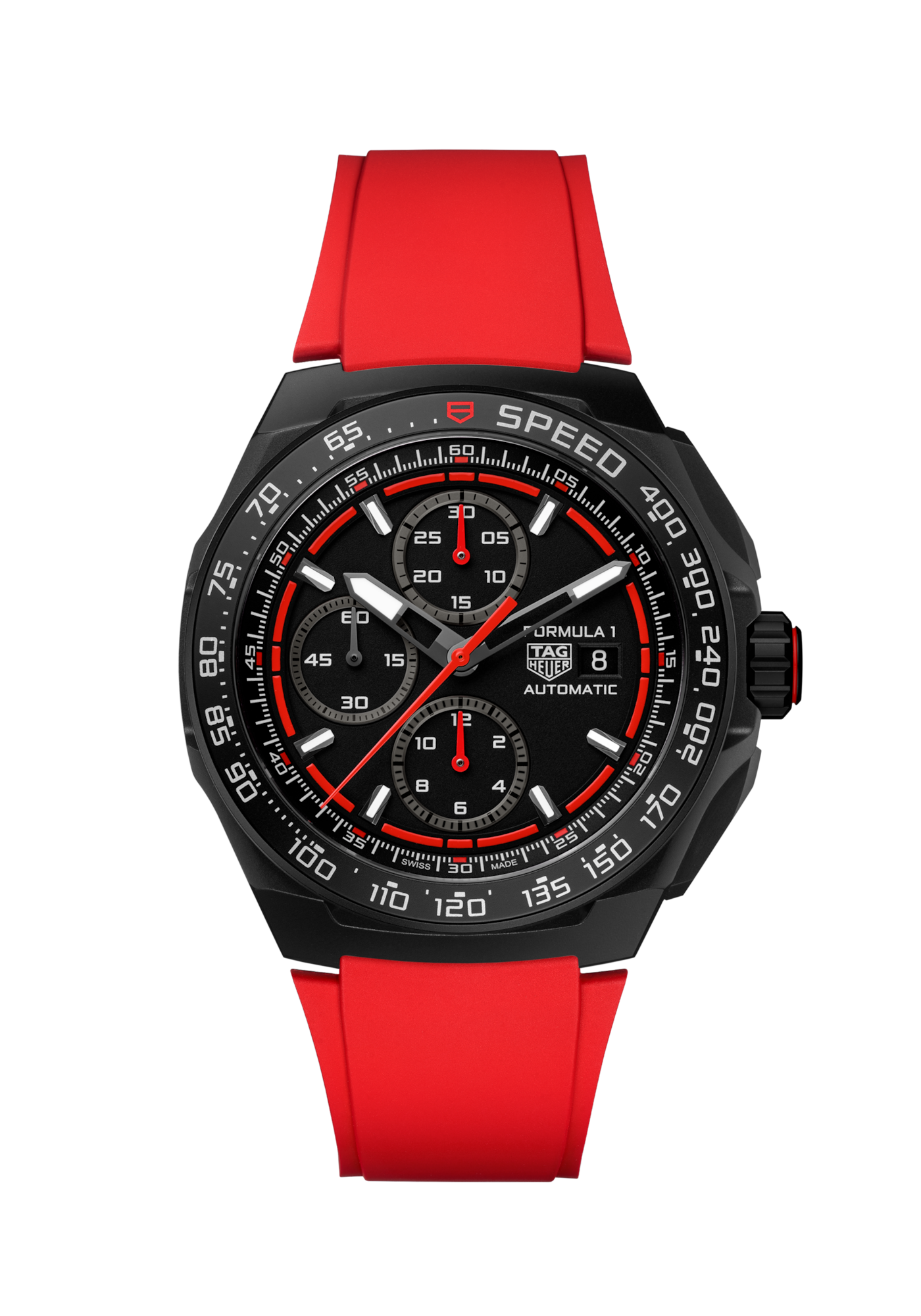 TAG Heuer CBZ2085.FT8093 Watch - Swiss Automatic Chronograph Black Rubber Strap Sapphire Crystal Water Resistant 200m (Image 