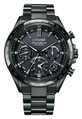 チャコール C様 Citizen Men's ATTESA ACT Line Black Titanium Series Eco-Drive GPS