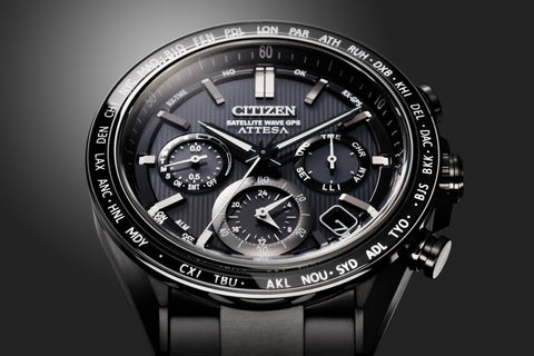 Citizen Men's ATTESA ACT Line Black Titanium Series Eco-Drive GPS Satellite Watch, Double Direct Flight CC4055-65E