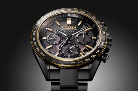 CITIZEN CC4078-51E Limited Edition Eco-Drive GPS Solar Black Titanium 50th Anniversary Lightweight Design