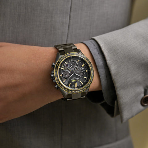 CITIZEN CC4078-51E Limited Edition Eco-Drive GPS Solar Black Titanium 50th Anniversary Lightweight Design