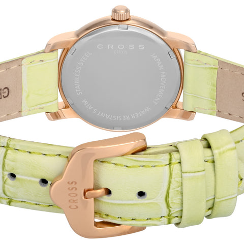 CR903804 CROSS White Pearl Elegant Design Water Resistant Quartz Movement Classic Style
