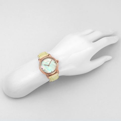 CR903804 CROSS White Pearl Elegant Design Water Resistant Quartz Movement Classic Style