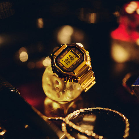 CASIO CRW-001G-9JR Elegant Gold Design Unique Ring Style Quartz Movement Water Resistant