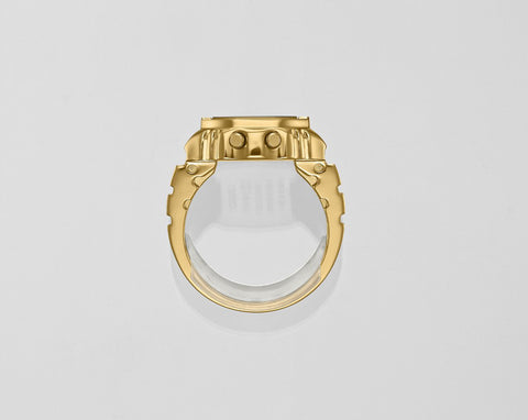 CASIO CRW-001G-9JR Elegant Gold Design Unique Ring Style Quartz Movement Water Resistant